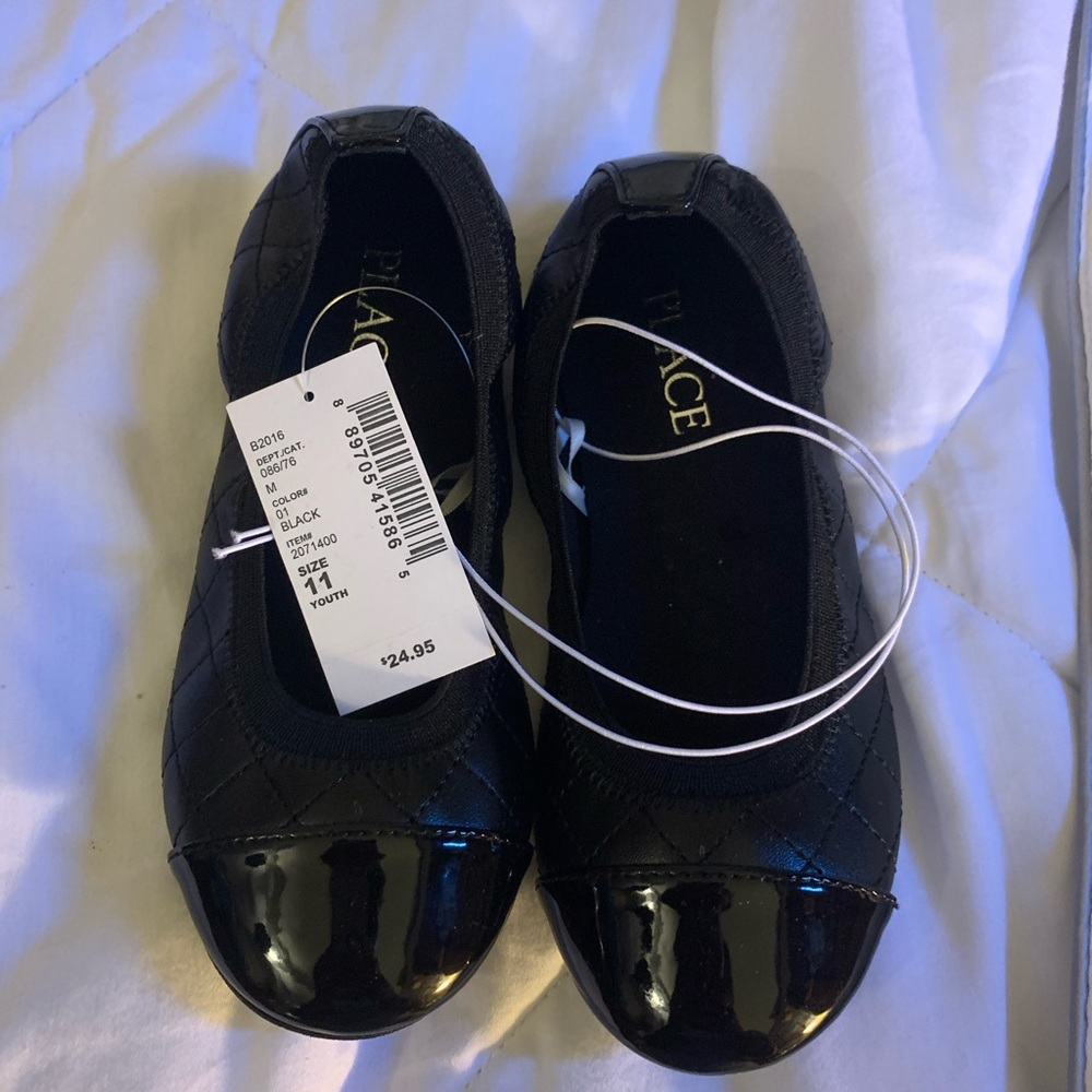Girls Quilted Ballet Flats